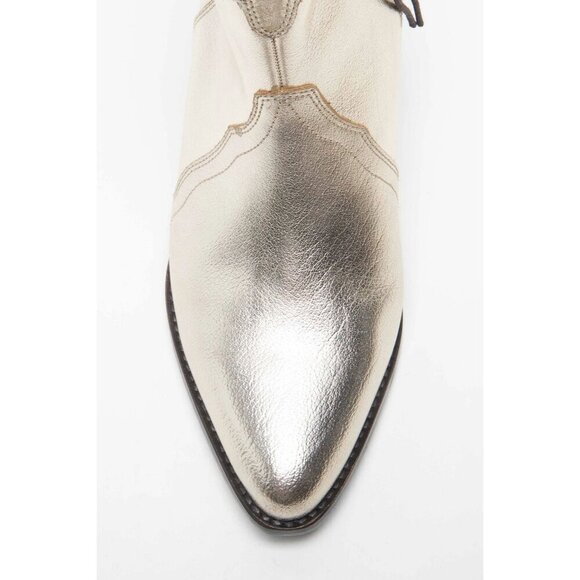 Free People New Frontier Western Boots in Gold 38.5 with Box Womens Bootie - Picture 5 of 16